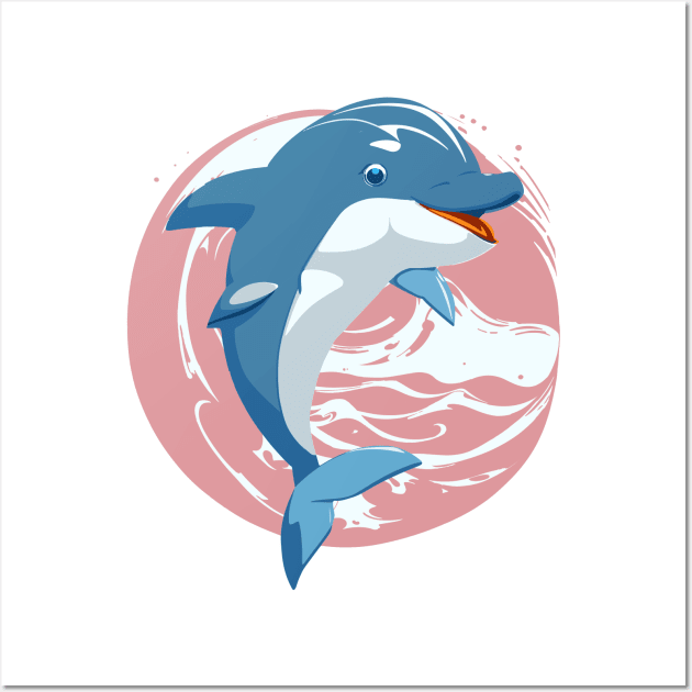 Cute Dolphins Wall Art by Franstyas